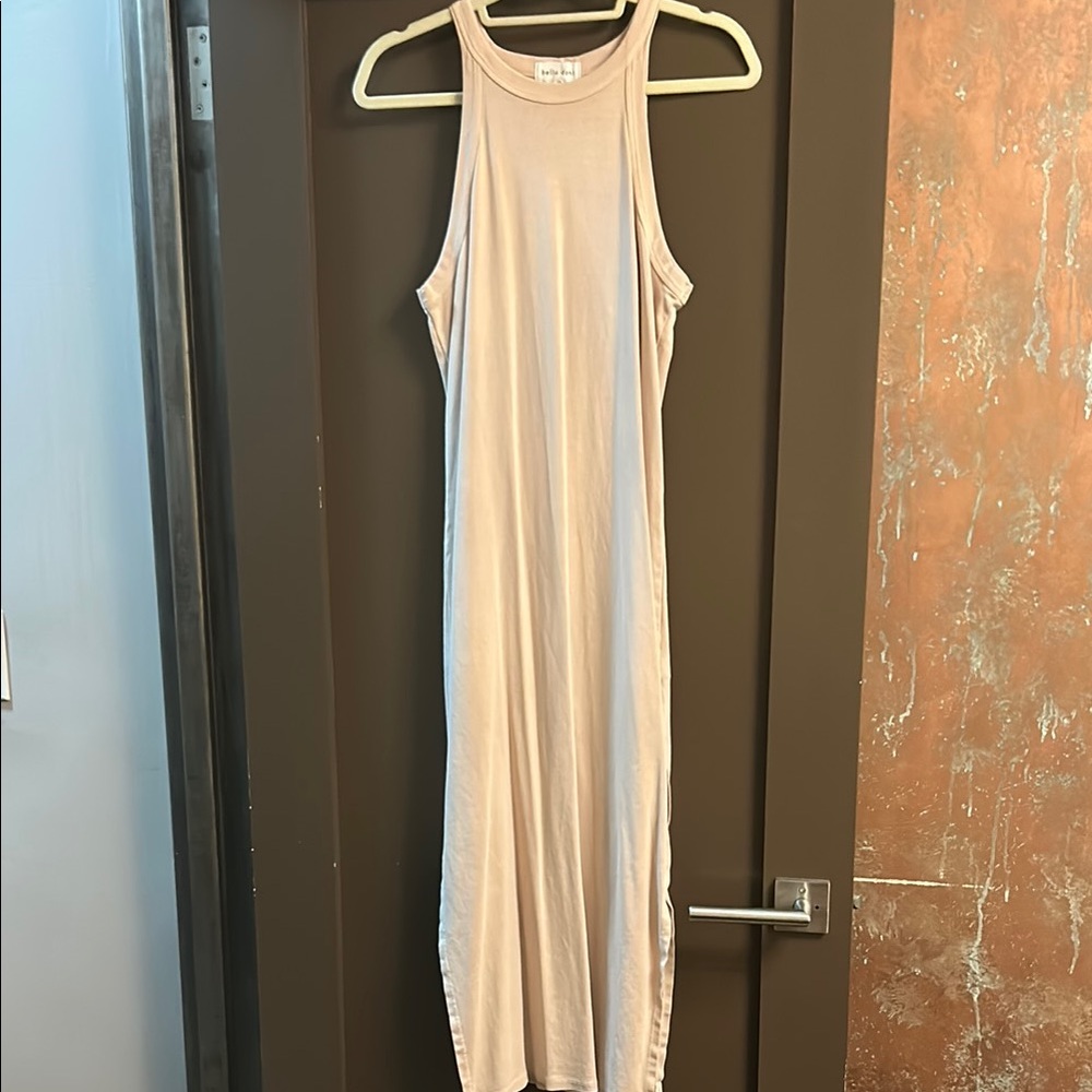 Bella Dahl Cream Ribbed Bodycon Maxi Dress